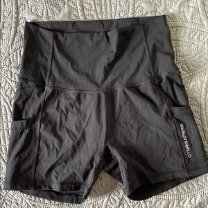 Gymreapers Victory Shorts, Medium. High-rise, 4.5” inseam. Side pockets
